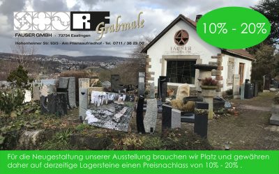 10 % – 20 % Rabatt auf Lagerware